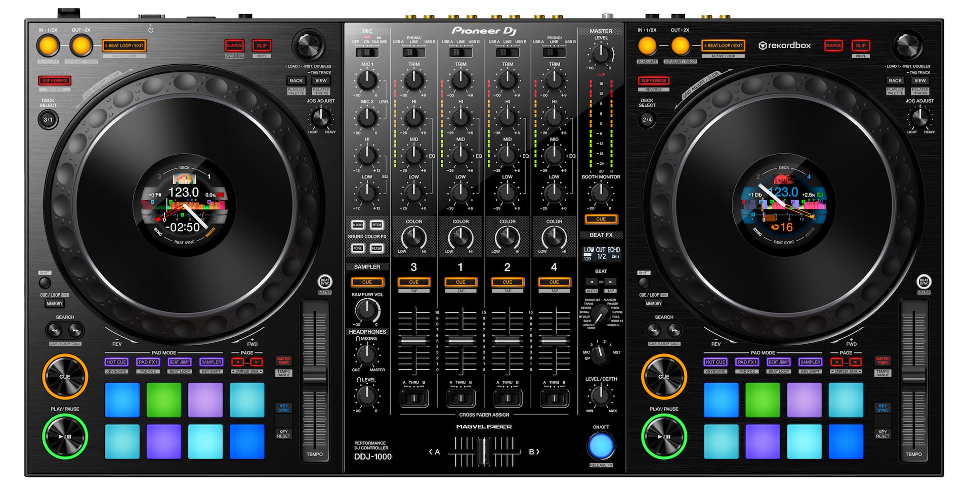 Pioneer DJ DDJ-1000 4-Kanal Performance DJ Controller für Rekordbox